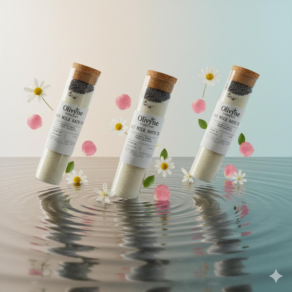 Goat Milk Bath Tea: Relaxing Aromatherapy Soaking Salts, 5 Scents