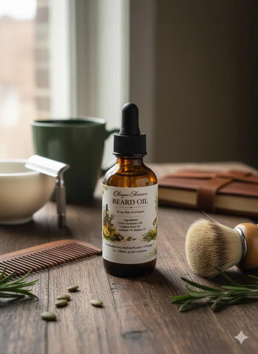 Beard Oil Castor, Rosemary  Batana Blend
